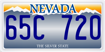 NV license plate 65C720