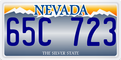 NV license plate 65C723