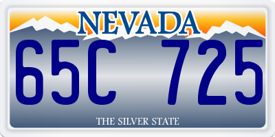 NV license plate 65C725