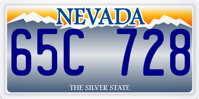 NV license plate 65C728