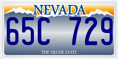NV license plate 65C729