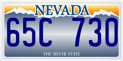 NV license plate 65C730