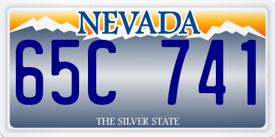 NV license plate 65C741