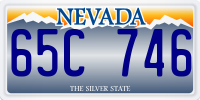 NV license plate 65C746