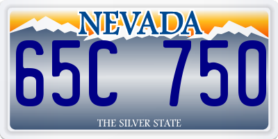 NV license plate 65C750