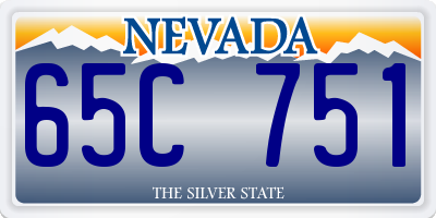 NV license plate 65C751
