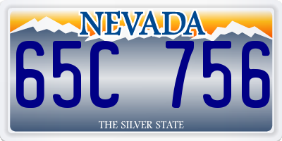 NV license plate 65C756