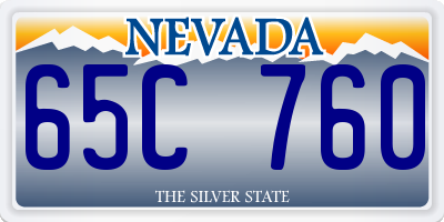 NV license plate 65C760