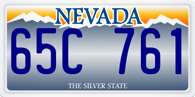 NV license plate 65C761