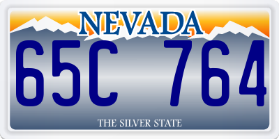 NV license plate 65C764