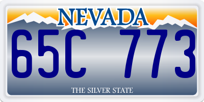 NV license plate 65C773