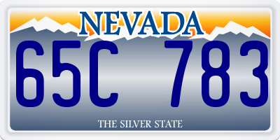 NV license plate 65C783