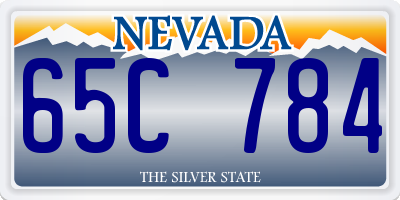 NV license plate 65C784