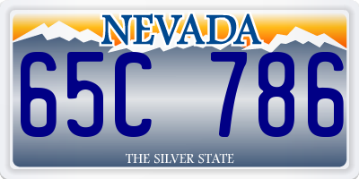 NV license plate 65C786