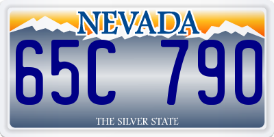 NV license plate 65C790