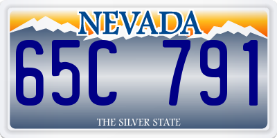 NV license plate 65C791
