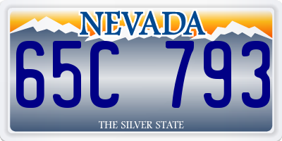 NV license plate 65C793