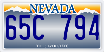 NV license plate 65C794