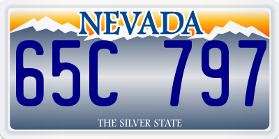 NV license plate 65C797