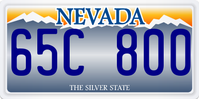 NV license plate 65C800