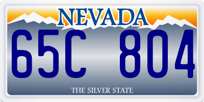 NV license plate 65C804