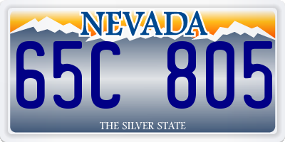 NV license plate 65C805