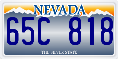 NV license plate 65C818