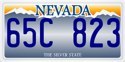 NV license plate 65C823