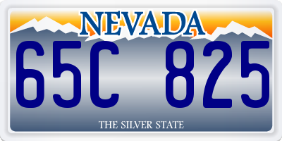 NV license plate 65C825