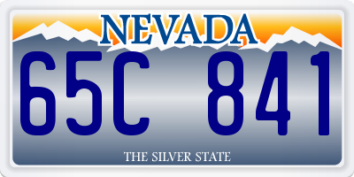 NV license plate 65C841