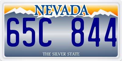 NV license plate 65C844
