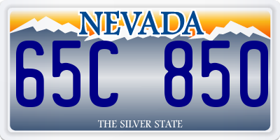 NV license plate 65C850