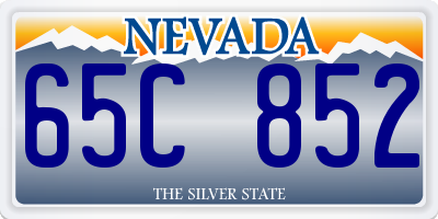 NV license plate 65C852