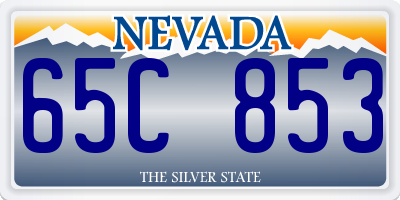 NV license plate 65C853