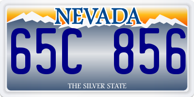 NV license plate 65C856