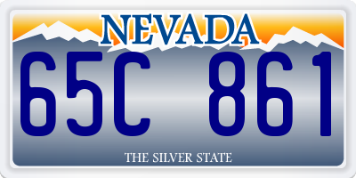 NV license plate 65C861