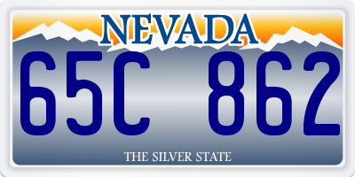 NV license plate 65C862