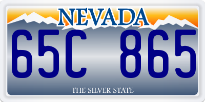 NV license plate 65C865
