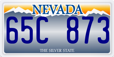 NV license plate 65C873