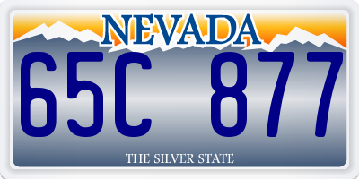 NV license plate 65C877