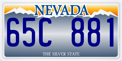 NV license plate 65C881