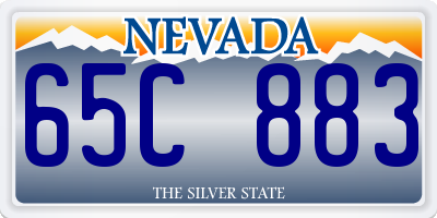 NV license plate 65C883