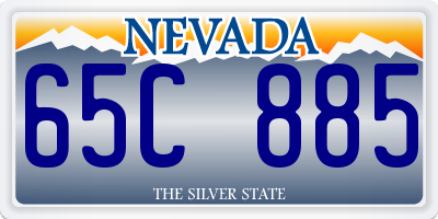 NV license plate 65C885