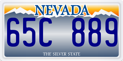 NV license plate 65C889