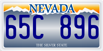 NV license plate 65C896