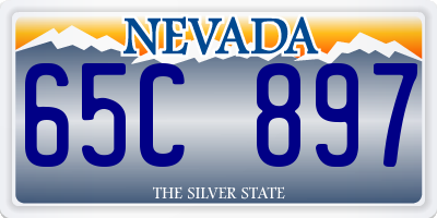 NV license plate 65C897