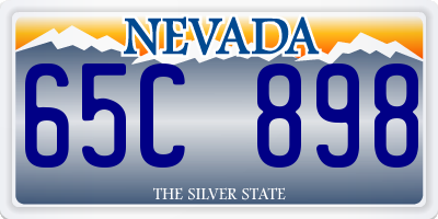 NV license plate 65C898