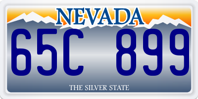 NV license plate 65C899