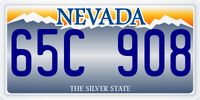 NV license plate 65C908