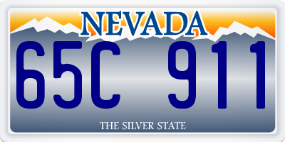 NV license plate 65C911